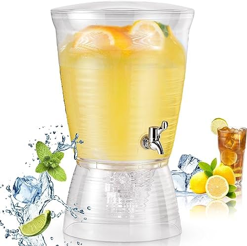 1 Pc Acrylic Drink Water Dispenser with Spigot, 2.7 Gallon Clear