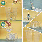 1 Pc Acrylic Drink Water Dispenser with Spigot, 2.7 Gallon Clear, alternate view 4