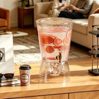 1 PCS 1.6 Gallon Drink Dispenser with Detachable Base, Easy to Clean Plastic Beverage Dispenser with Removable, alternate