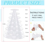 1 Pcs 8 Tiers Macaron Tower Stand Cupcake Display Rack in clear, alternate view 3