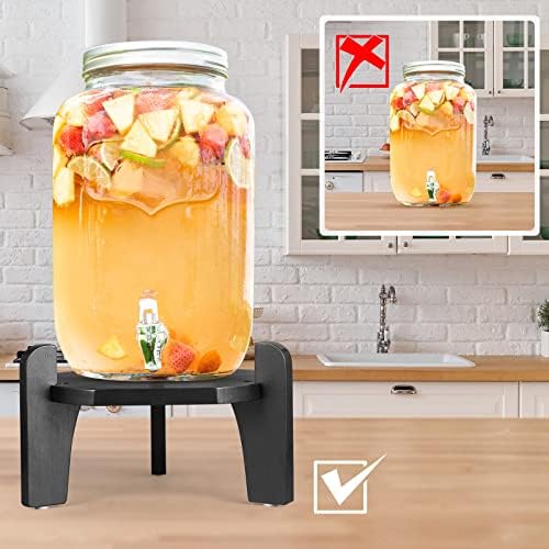 1 Pcs Beverage Drink Dispenser Stand Only for Drink, Black in Black, alternate view 3