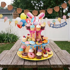 1 Pcs Ice Cream Drip Baseball Party Decorations Cupcake Stand in Bright Color, alternate view 6