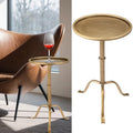 1 Pcs Metal Martini Table Bronze Small Side Round Drink Table