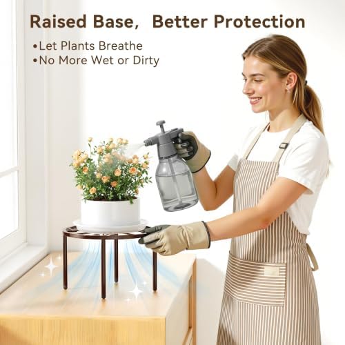 1 PCS Plant Stand,-Heavy Duty Metal Stand Decorates Plants, Anti-Rust Flower Pot Stand, Round Plant Rack for, alternate view