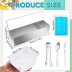 1 Pcs Stainless Steel 4Slot Chilled Condiment Caddy with 4 Ice Boxes, alternate view 3