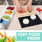 1 Pcs Stainless Steel 4Slot Chilled Condiment Caddy with 4 Ice Boxes, alternate view 5