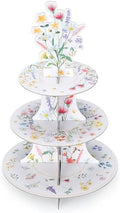 1 Pcs Wildflower Party Decorations 3 Tier Floral Cupcake Stand in Bright Color