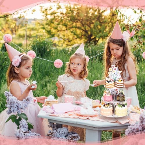 1 Pcs Wildflower Party Decorations 3 Tier Floral Cupcake Stand in Bright Color, alternate view 5