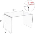 1-Piece Strong Clear Acrylic Riser for Retail, 9x6x6 Inches in 9x6x6 Inches in clear, alternate view 2