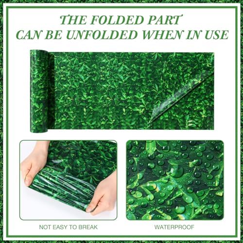 1 Roll 100x4.5 Ft Green Leaves Photography Backdrop Grass Tablecloth in 100x4.5 Ft, alternate view 3