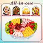 1 Set 11.8" Chilled Serving Tray Compartments for Parties, Rose Gold in Rose Gold, alternate view 4
