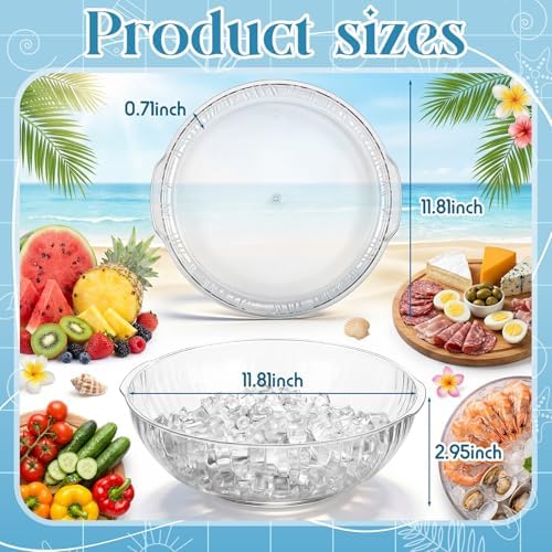 1 Set 11.8" Shrimp Cocktail Serving Dish, Clear Rim, Transparent in Clear Rim, transparent, alternate view 3