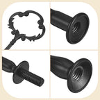 1 Set 3-Tier Cupcake Stand Hardware Handles Cake Plate Stand in Black, alternate view 4