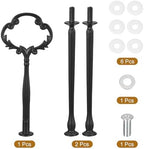 1 Set 3-Tier Cupcake Stand Hardware Handles Cake Plate Stand in Black, alternate view 5