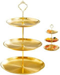 1 Set 3 Tier Stainless Steel Cupcake Stand Holder, Tiered Dessert Display Tower for Wedding, Birthday, Party &