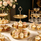 1 Set 3 Tier Stainless Steel Cupcake Stand Holder, Tiered Dessert Display Tower for Wedding, Birthday, Party &, alternate