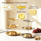 1 Set 3 Tier Stainless Steel Cupcake Stand Holder, Tiered Dessert Display Tower for Wedding, Birthday, Party &, alternate