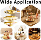 1 Set 3 Tier Stainless Steel Cupcake Stand Holder, Tiered Dessert Display Tower for Wedding, Birthday, Party &, alternate