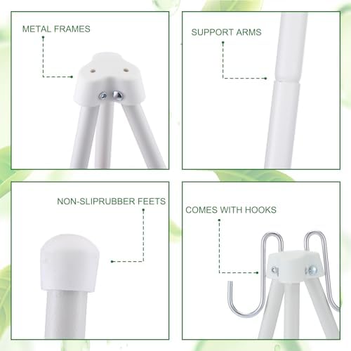 1 Set 65" Christmas Metal Wreath Stands Making Tool Kit in White, alternate view 3