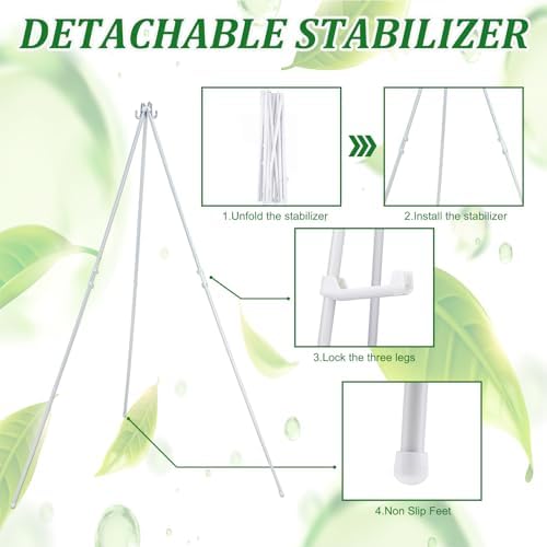 1 Set 65" Christmas Metal Wreath Stands Making Tool Kit in White, alternate view 4