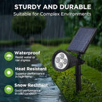 1 Solar Spot Lights Outdoor for Flag Pole Garden Yard, White in White, alternate view 5