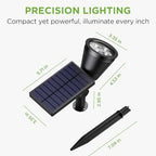 1 Solar Spot Lights Outdoor for Flag Pole Garden Yard, White in White, alternate view 7