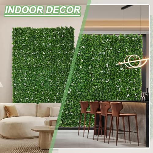 10"×10" Artificial Grass Wall Panels 12pcs Greenery Backdrop Wall Panel, alternate view 5