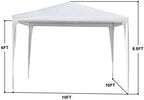10*10 Canopy Tent, Waterproof Party Tent for Outdoor Events, White in White, alternate view 2
