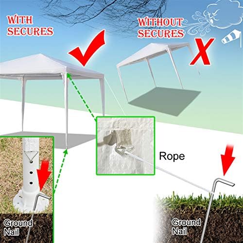 10*10 Canopy Tent, Waterproof Party Tent for Outdoor Events, White in White, alternate view 6