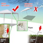 10*10 Canopy Tent, Waterproof Party Tent for Outdoor Events, White in White, alternate view 6
