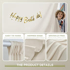 10×10ft Beige Backdrop Curtain for Weeding Parties, Wrinkle-Free Fabric Drape for Baby Shower, Birthday Party, alternate view