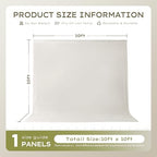 10×10ft Beige Backdrop Curtain for Weeding Parties, Wrinkle-Free Fabric Drape for Baby Shower, Birthday Party, alternate view