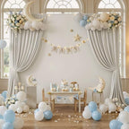 10×10ft Beige Backdrop Curtain for Weeding Parties, Wrinkle-Free Fabric Drape for Baby Shower, Birthday Party, alternate view