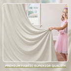 10×10ft Beige Backdrop Curtain for Weeding Parties, Wrinkle-Free Fabric Drape for Baby Shower, Birthday Party, alternate view