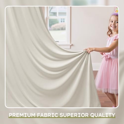 10×10ft Beige Backdrop Curtain for Weeding Parties, Wrinkle-Free Fabric Drape for Baby Shower, Birthday Party, alternate view