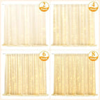 10×10ft Black Tulle Backdrop Curtain with Light(4 Panels 5×10ft) in 10×10ft, alternate view 5