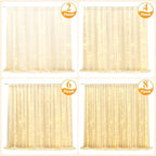 10×10ft Blue Tulle Backdrop Curtain with Light(2 Panels 5×10ft) in 10×10ft, alternate view 5