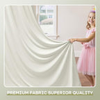 10×10ft Ivory Backdrop Curtain for Weeding Parties, Wrinkle-Free Fabric Drape for Baby Shower, Birthday Party, alternate view