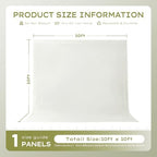 10×10ft Ivory Backdrop Curtain for Weeding Parties, Wrinkle-Free Fabric Drape for Baby Shower, Birthday Party, alternate view