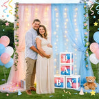 10×10ft Pink Tulle Backdrop Curtain with Light(2 Panels 5×10ft) in 10×10ft, alternate view 6
