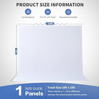 10×10ft White Backdrop Curtain for Weeding Parties, Wrinkle-Free Fabric Drape for Baby Shower, Birthday Party, alternate view