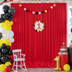 10×12ft Wrinkle Free Red Backdrop Curtain for Wedding Parties,2 Panels 5×12ft Long Soft Silky Polyester Backdrop, alternate