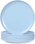 10.25" Melamine Dinner Plates Set of 6 - Durable Serving Dishes Perfect for Kitchen Outdoor Use, Dishwasher