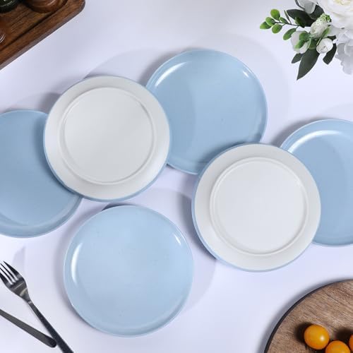 10.25" Melamine Dinner Plates Set of 6 - Durable Serving Dishes Perfect for Kitchen Outdoor Use, Dishwasher, alternate view 2
