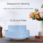 10.25" Melamine Dinner Plates Set of 6 - Durable Serving Dishes Perfect for Kitchen Outdoor Use, Dishwasher, alternate view 5
