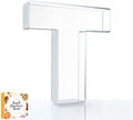 10" Acrylic Charcuterie Letters Fillable Tray, Reusable Alphabet Number Shaped Serving Plates for Charcuterie