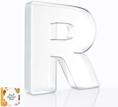 10" Acrylic Charcuterie Letters Fillable Tray, Reusable Alphabet Number Shaped Serving Plates for Charcuterie