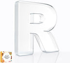 10" Acrylic Charcuterie Letters Fillable Tray, Reusable Alphabet Number Shaped Serving Plates for Charcuterie
