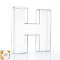 10" Acrylic Charcuterie Letters Fillable Tray, Reusable Alphabet Number Shaped Serving Plates for Charcuterie