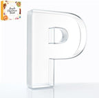 10" Acrylic Charcuterie Letters Fillable Tray, Reusable Alphabet Number Shaped Serving Plates for Charcuterie